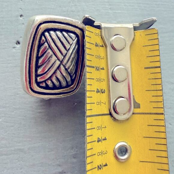 Simon Sebbag 925 Sterling Silver Rectangular Clip-On Earrings - Picture 6 of 6